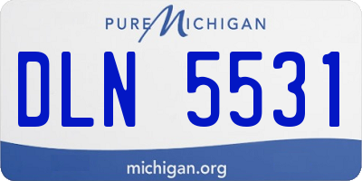 MI license plate DLN5531