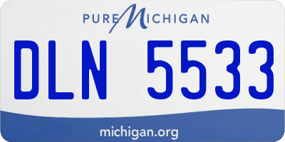 MI license plate DLN5533