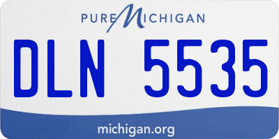 MI license plate DLN5535