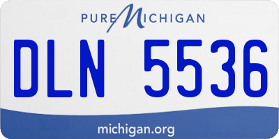 MI license plate DLN5536