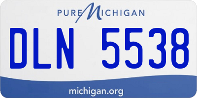 MI license plate DLN5538