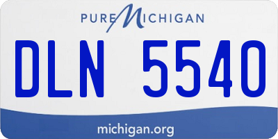 MI license plate DLN5540