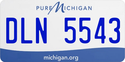 MI license plate DLN5543