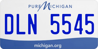 MI license plate DLN5545