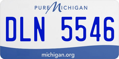 MI license plate DLN5546