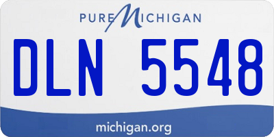 MI license plate DLN5548