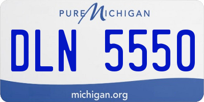 MI license plate DLN5550