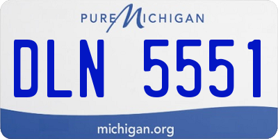 MI license plate DLN5551