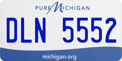 MI license plate DLN5552