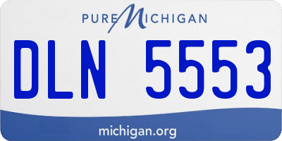 MI license plate DLN5553