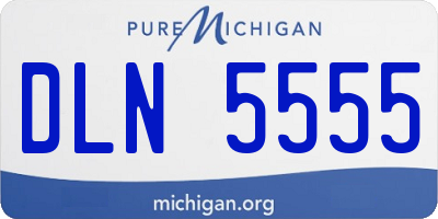 MI license plate DLN5555