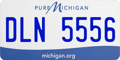 MI license plate DLN5556