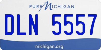 MI license plate DLN5557