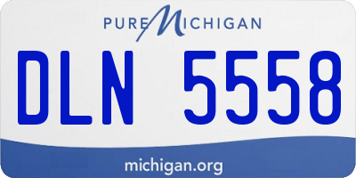 MI license plate DLN5558