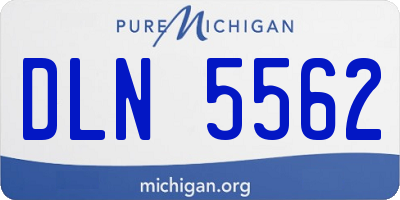 MI license plate DLN5562