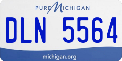 MI license plate DLN5564