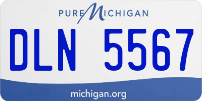 MI license plate DLN5567