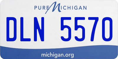 MI license plate DLN5570