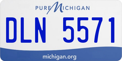 MI license plate DLN5571