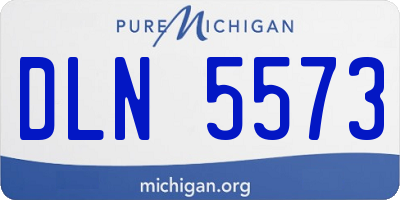 MI license plate DLN5573