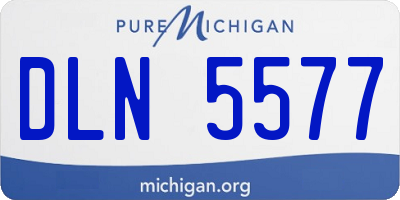 MI license plate DLN5577