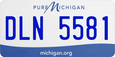 MI license plate DLN5581