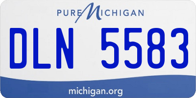 MI license plate DLN5583