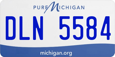 MI license plate DLN5584