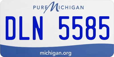 MI license plate DLN5585