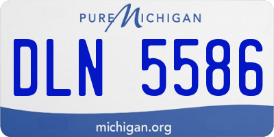 MI license plate DLN5586