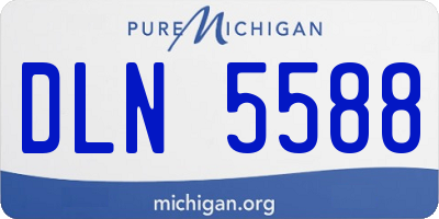 MI license plate DLN5588