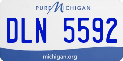 MI license plate DLN5592