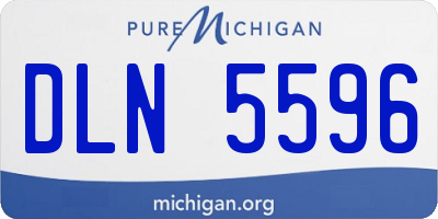 MI license plate DLN5596