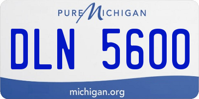 MI license plate DLN5600