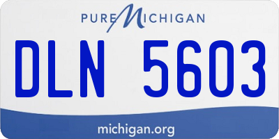 MI license plate DLN5603