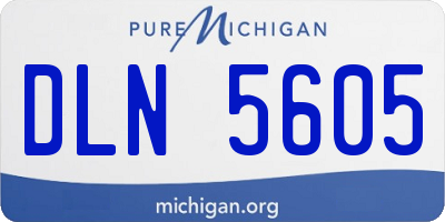 MI license plate DLN5605