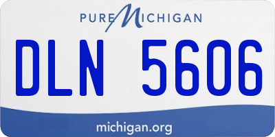 MI license plate DLN5606