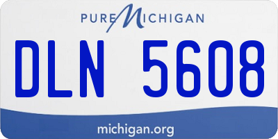 MI license plate DLN5608