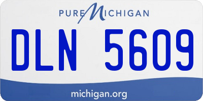 MI license plate DLN5609