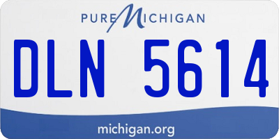 MI license plate DLN5614