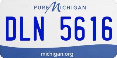 MI license plate DLN5616