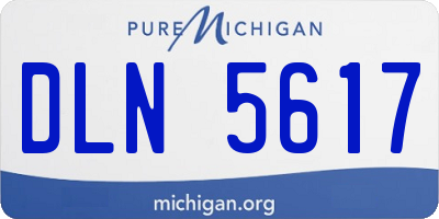 MI license plate DLN5617