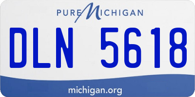MI license plate DLN5618