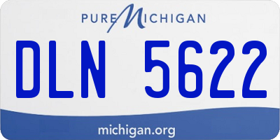 MI license plate DLN5622