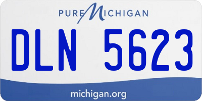 MI license plate DLN5623