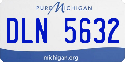 MI license plate DLN5632