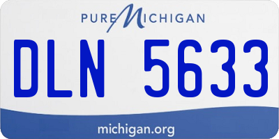 MI license plate DLN5633
