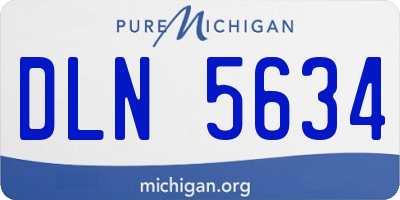 MI license plate DLN5634