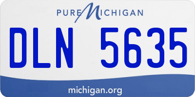 MI license plate DLN5635