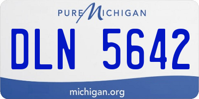 MI license plate DLN5642